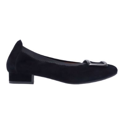 Right side view of Floella BLACK KIDSUEDE