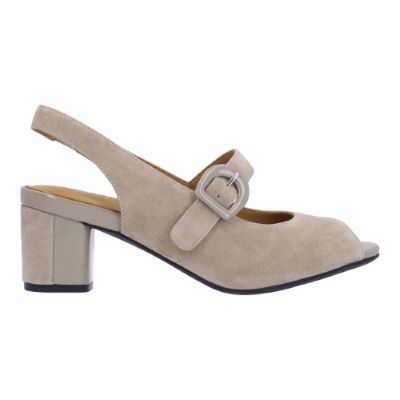 Right side view of Merryn TAUPE KIDSUEDE