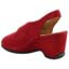 Back view of Odetta Bright Red Suede