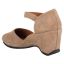 Back view of Orva Taupe Suede