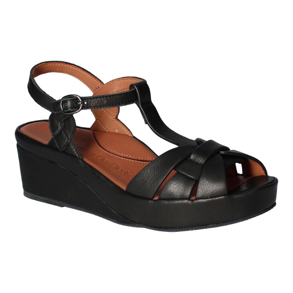 L'Amour Boys' Double Strap Wedge Sandal